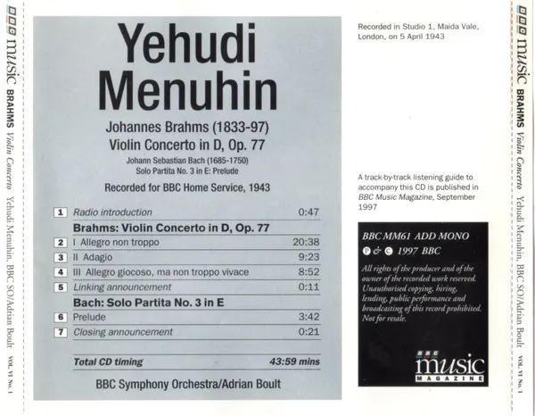 Brahms Violin Concerto