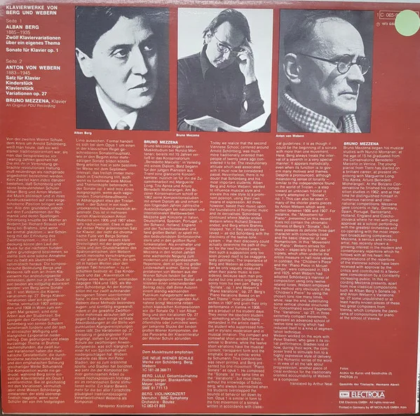 Klavierwerke Von Berg Und Webern