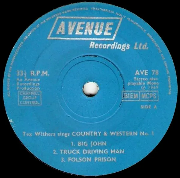Tex Withers Sings Country & Western No. 1