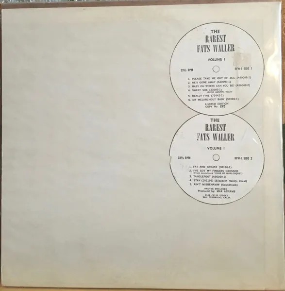 The Rarest Fats Waller Volume I