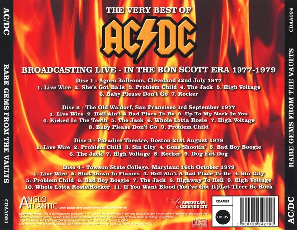 The Very Best Of AC/DC: Hot As Hell - Broadcasting Live (Bon Scott Era 1977 - 1979)