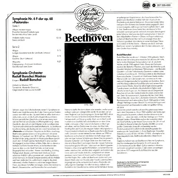 Symphonie Nr. 6 F-dur Op. 68 "Pastorale"