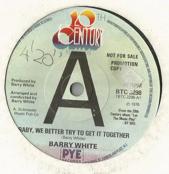 Baby, We Better Try To Get It Together / If You Know, Won't You Tell Me