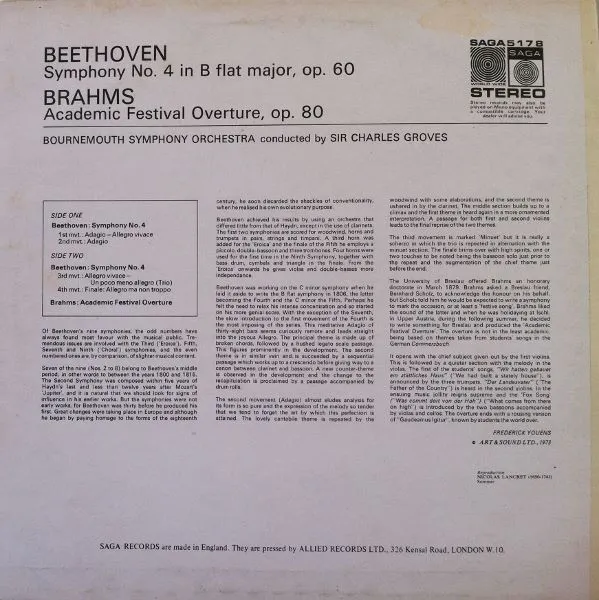 Academic Festival Overture, Symphony No. 4