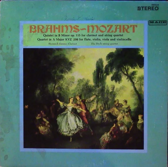 Quintet In B Minor Op.115 For Clarinet And String Quartet - Quartet In A Major KVZ 298 For Flute, Violin, Viola And Violincello