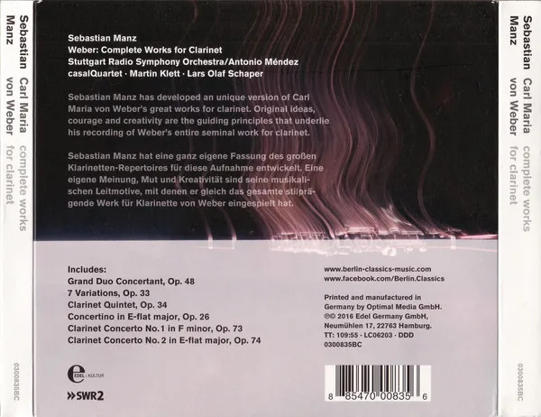 Complete Works For Clarinet