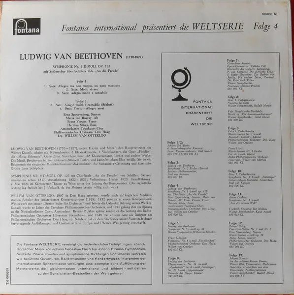 Symphonie Nr. 9  mit Schlußchor "An Die Freude"