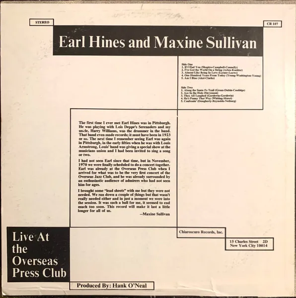 Live At The Overseas Press Club