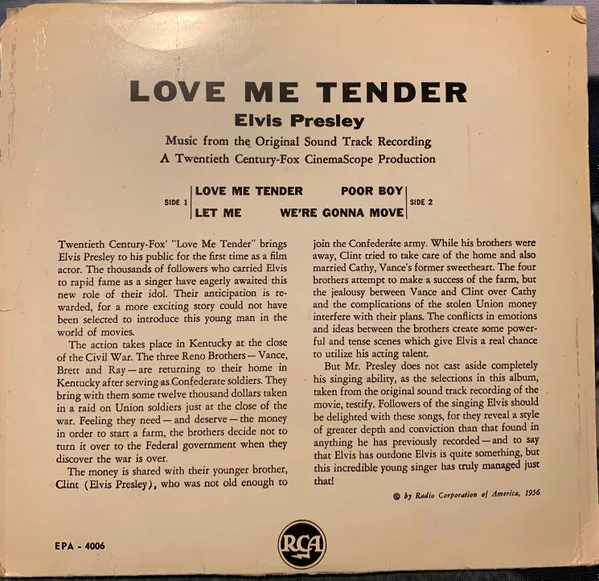 Love Me Tender (Pulverdampf Und Heiße Lieder)