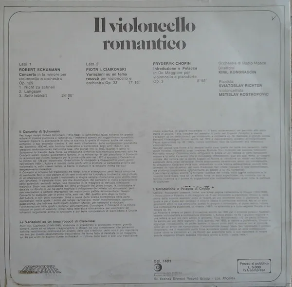 Il Violoncello Romantico