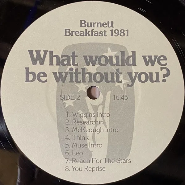 What Would We Be Without You? Burnett Breakfast 1981