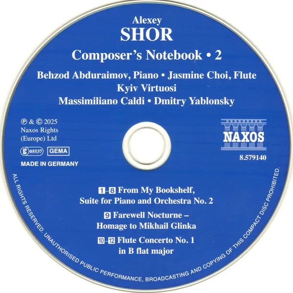 Shor: Composer S Notebook, Vol. 2