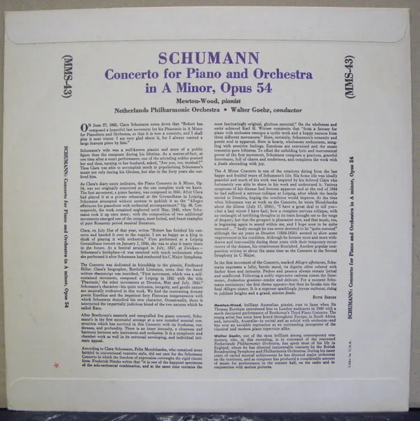 Piano Concerto A Minor, Opus 54