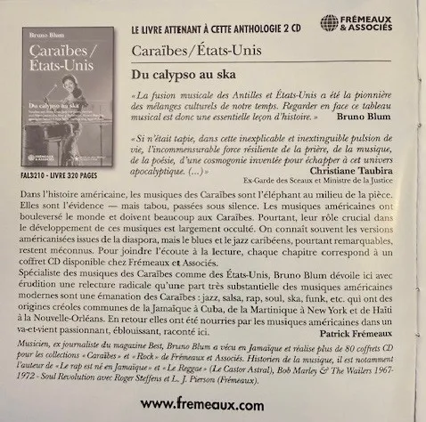 Caraibes- Etat-Unis, Du Calypso Au Ska 1944-1972