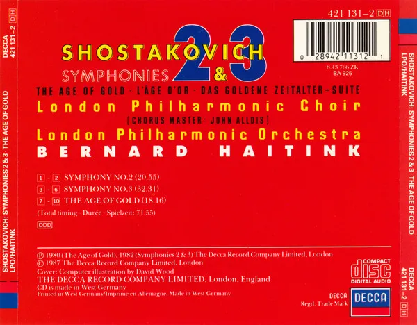 Symphonies 2 & 3 / The Age Of Gold = L'Âge D'Or = Das Goldene Zeitalter