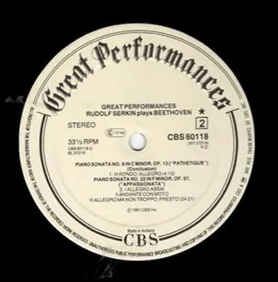 Great Performances Rudolf Serkin Plays Beethoven
