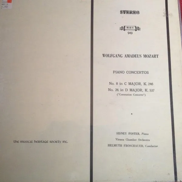 Piano Concertos: No. 8 In C Major, K. 246 / No. 26 In D Major, K. 537