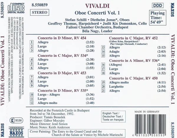Oboe Concerti Vol.1