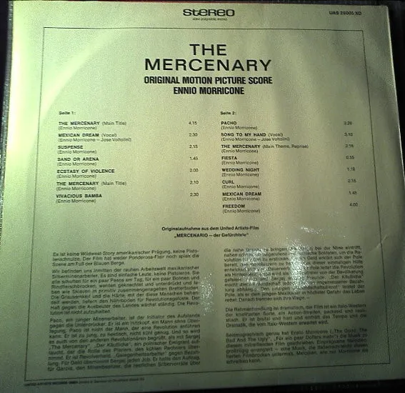 The Mercenary (Original Motion Picture Score)