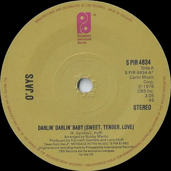 Darlin' Darlin' Baby (Sweet, Tender, Love)