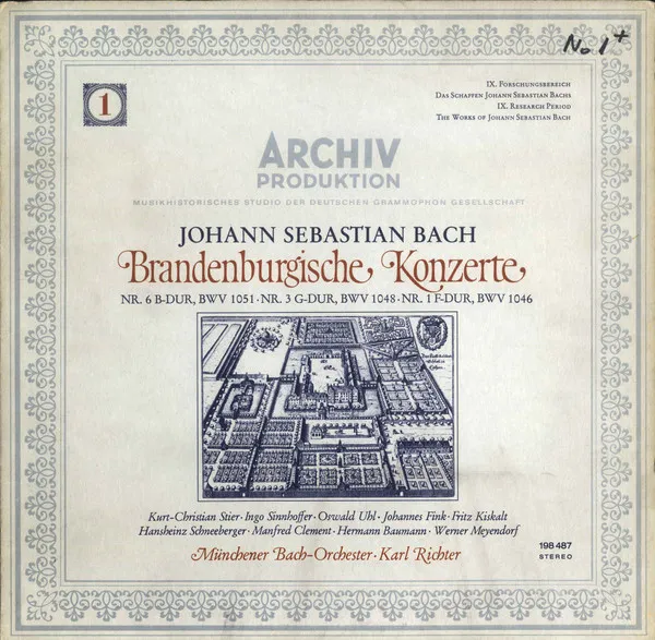 Brandenburgische Konzerte (1) (Nr. 6 B-Dur, BWV 1051 · Nr. 3 G-Dur, BWV 1048 · Nr. 1 F-Dur, BWV 1046)