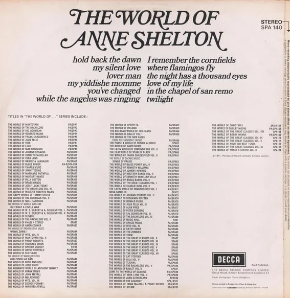 The World Of Anne Shelton