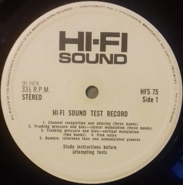Stereo Test Record