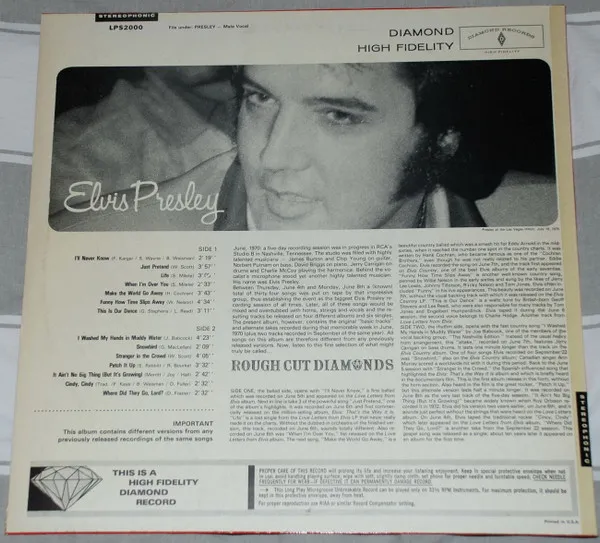 Rough Cut Diamonds - Alternate Studio Takes June-Sept. 1970