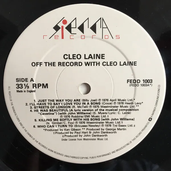 Off The Record With Cleo Laine