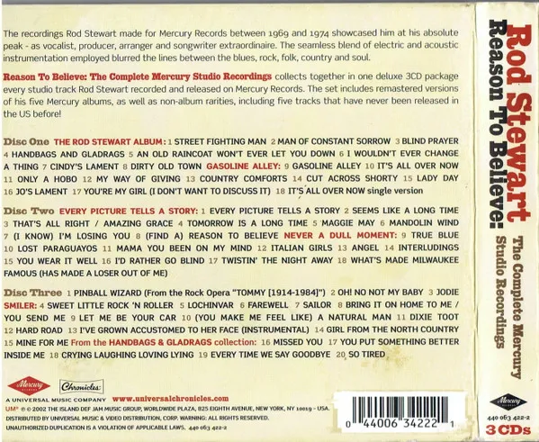 Reason To Believe: The Complete Mercury Studio Recordings