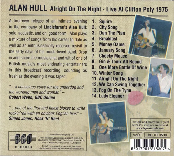 Alright On The Night - Live At Clifton Poly 1975