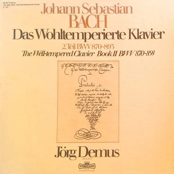 Das Wohltemperierte Klavier 2. Teil BWV 870-893 = The Well-tempered Clavier Book II BWV 870-893