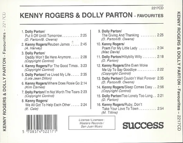 Kenny Rogers & Dolly Parton Favourites