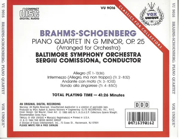Piano-Quartet In G Minor, Op. 25 (Arranged For Orchestra)