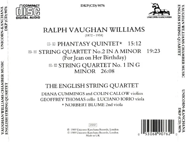 Phantasy Quintet / String Quartets Nos 1 & 2