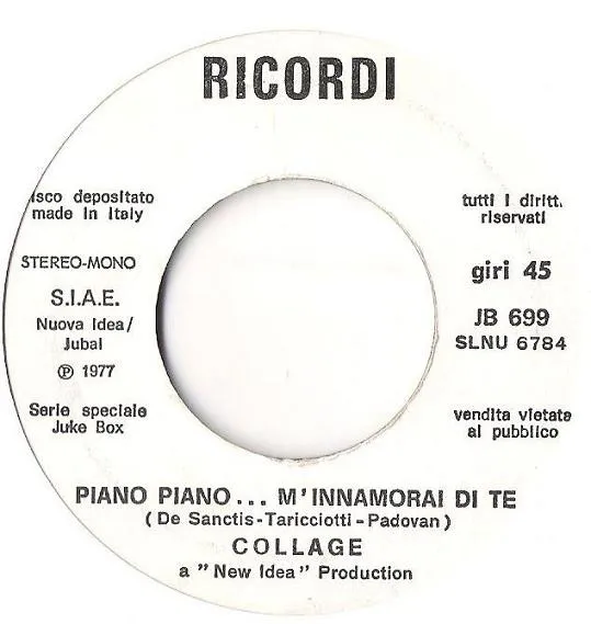 Piano Piano...M'Innamorai Di Te / Nel Dolce Ricordo Del Tuo Sorriso