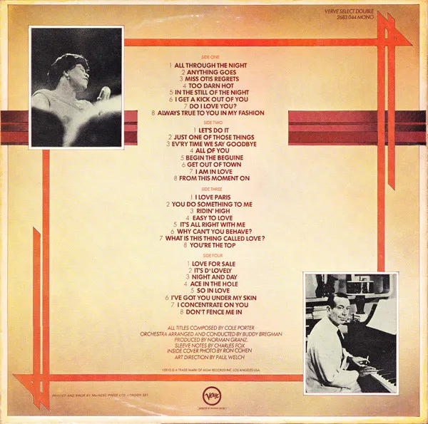 Sings The Cole Porter Songbook