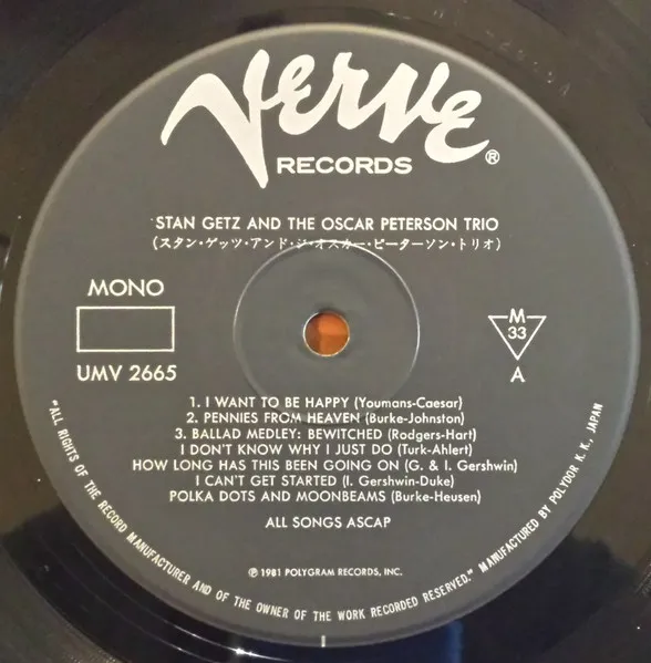 Stan Getz And The Oscar Peterson Trio