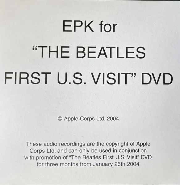 EPK for "THE BEATLES FIRST U.S. VISIT" DVD