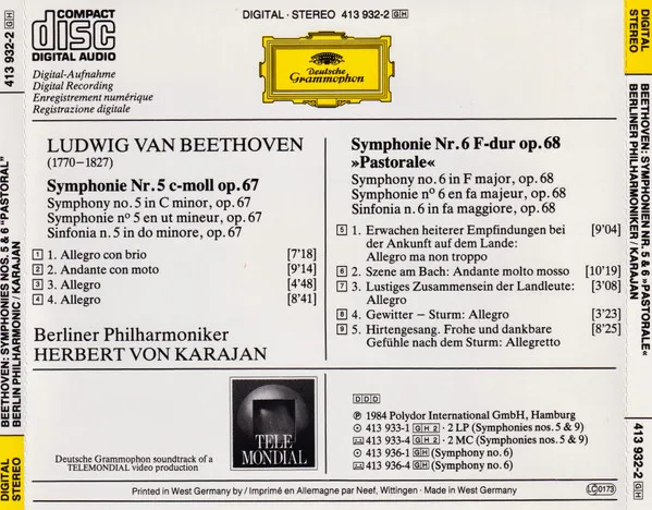 Symphonien 5 & 6 'Pastorale'