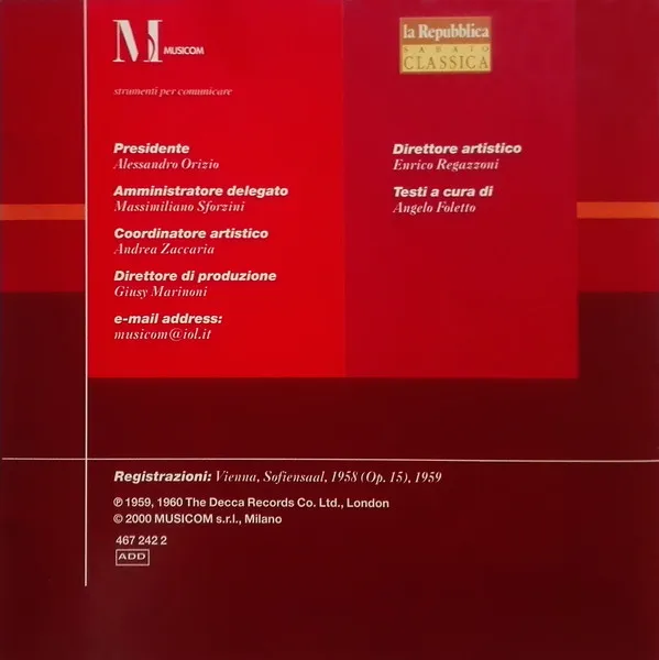 Concerto N. 1 In Do Maggiore Op. 15 Per Pianoforte E Orchestra / Concerto N. 2 In Si Bemolle Maggiore Op. 19 Per Pianoforte E Orchestra