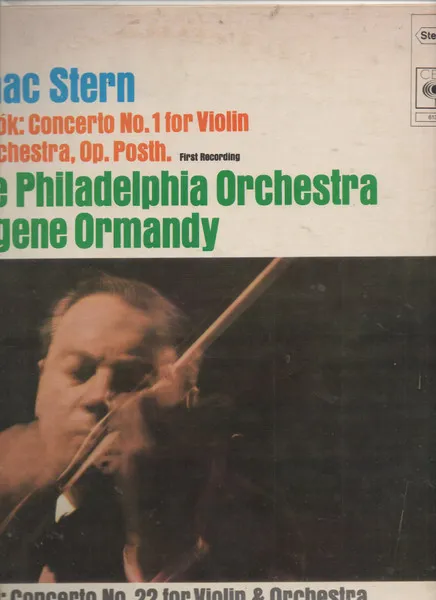 Bartok: Concerto No. 1 For Violin & Orchestra, Op.Posth. First Recording; Viotti: Concerto No. 22 For Violin & Orchestra