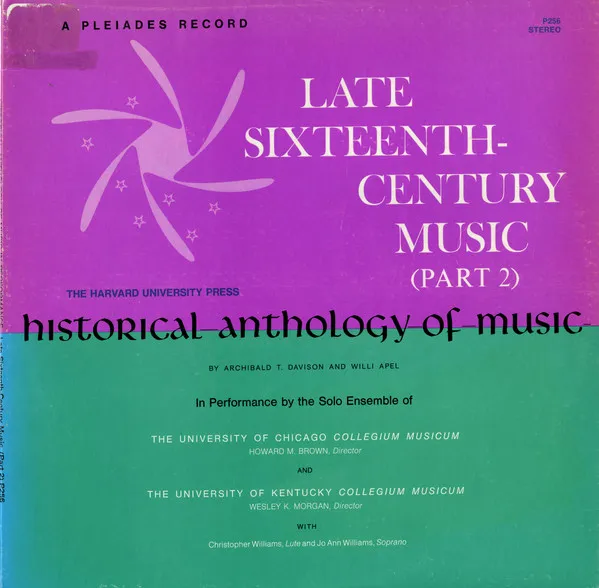 Late Sixteenth-Century Music (Part 2)
