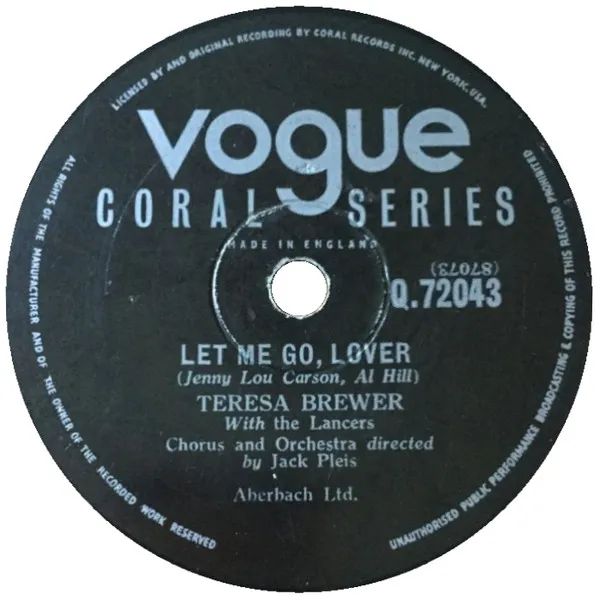 Let Me Go, Lover / Baby, Baby, Baby