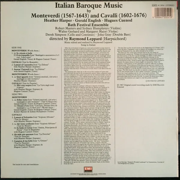 Italian Baroque Music by Monteverdi and Cavalli
