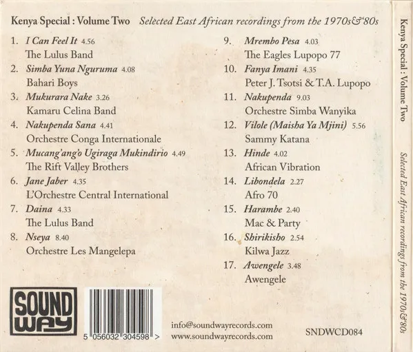 Kenya Special: Volume Two (Selected East African Recordings From The 1970s & '80s)