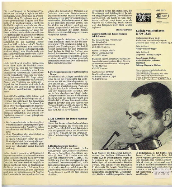 Violinkonzert D-dur Op. 61 In Der Originalfassung