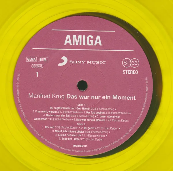 Nr. 1: Das war nur ein Moment (Transparent Yellow Vinyl)