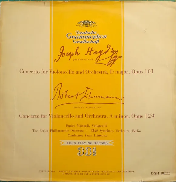 Concerto For Violoncello And Orchestra, D Major, Opus 101 / Concerto For Violoncello And Orchestra, A Minor, Opus 129