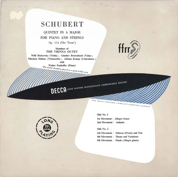 Quintet In A Major For Piano And Strings, Op. 114 (The 'Trout')